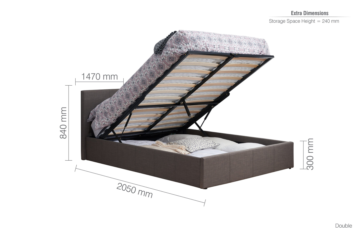 Berlin Double Ottoman Bed