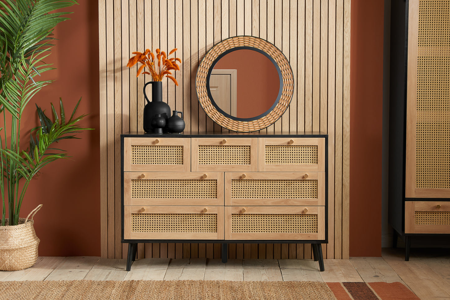 Croxley 7 Drawer Rattan Chest