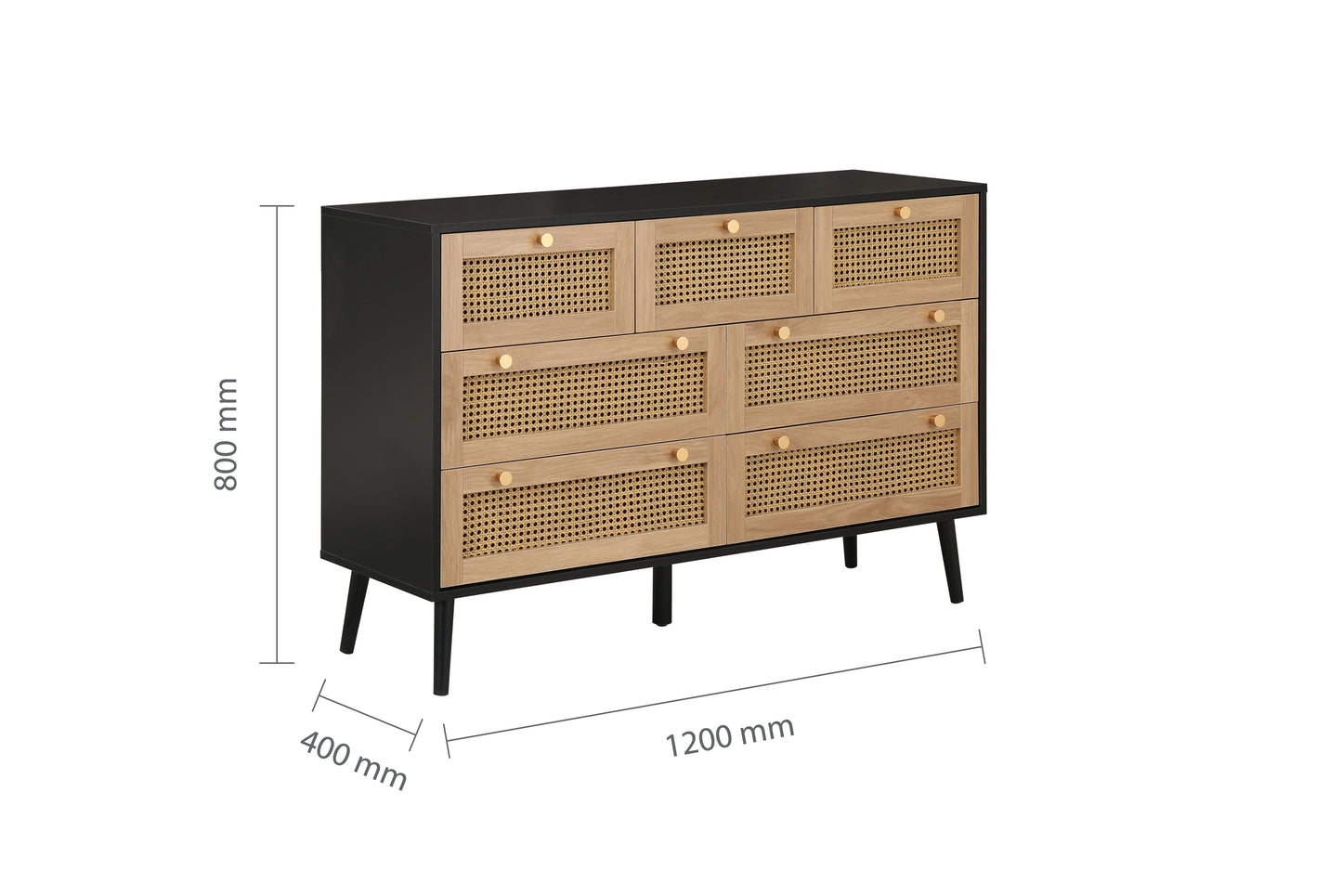 Croxley 7 Drawer Rattan Chest