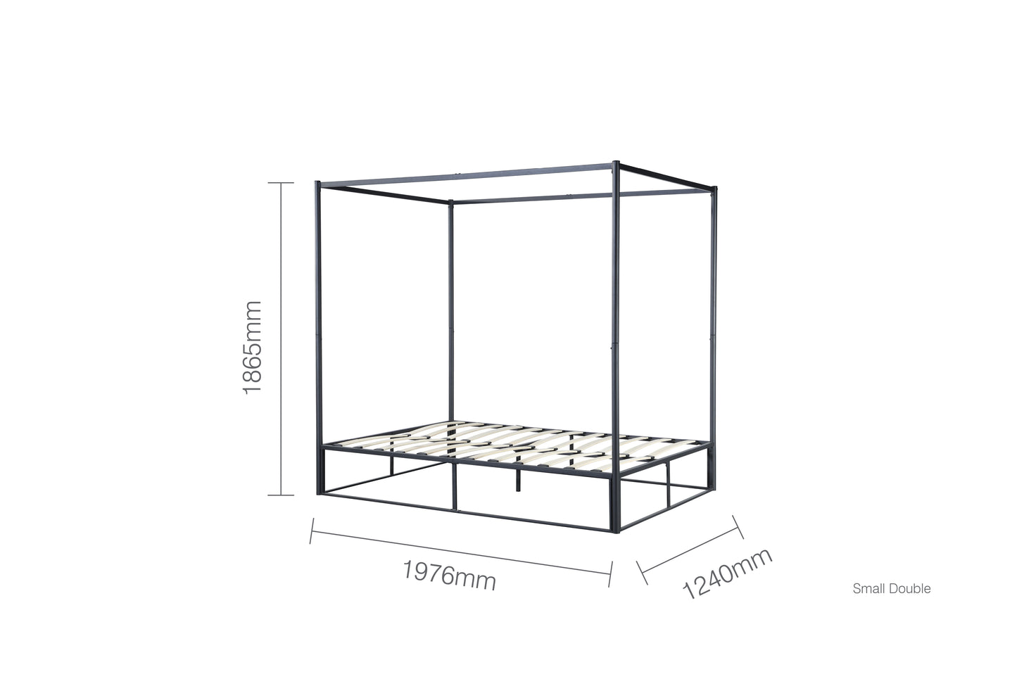 Farringdon Small Double Metal 4 Poster Bed