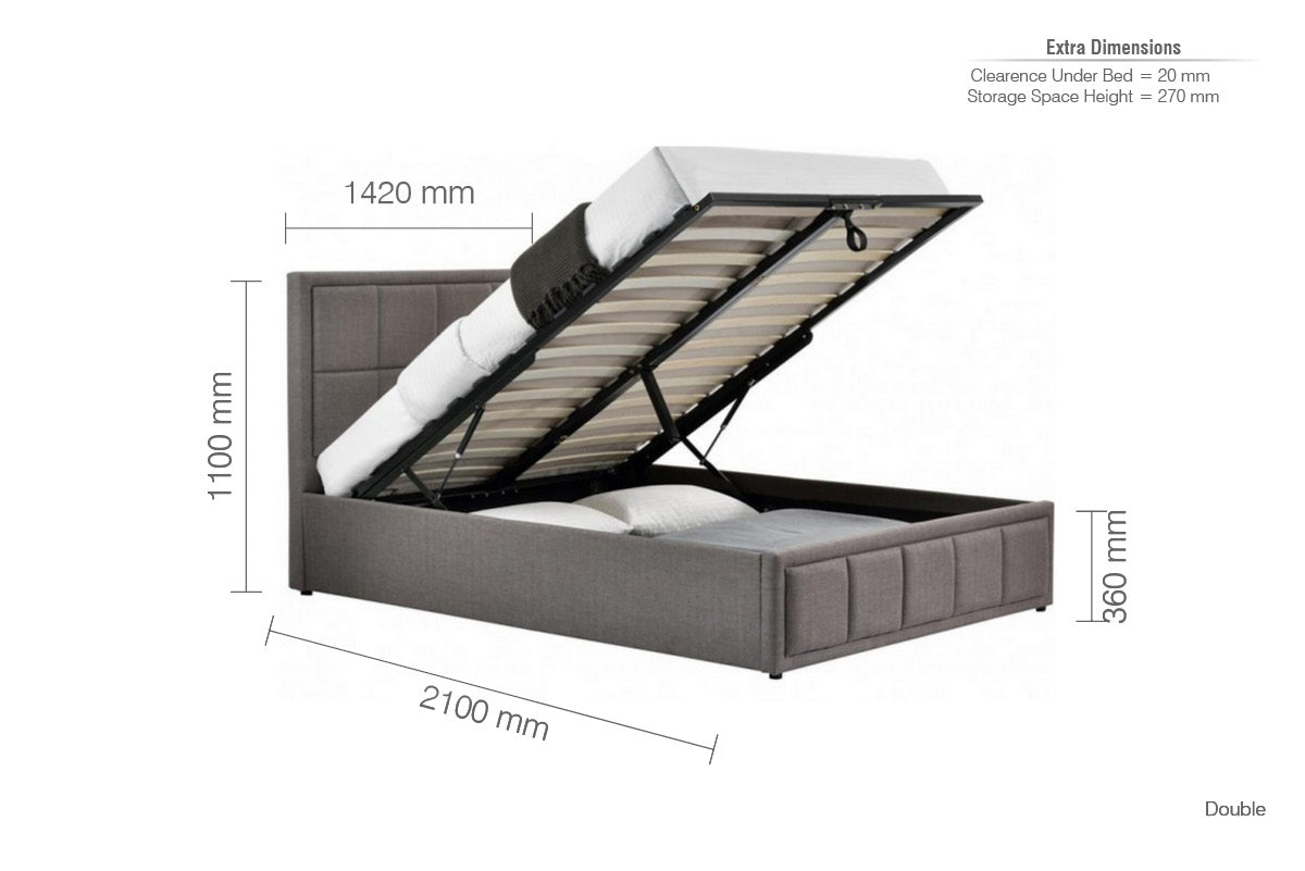 Hannover Double Ottoman Bed