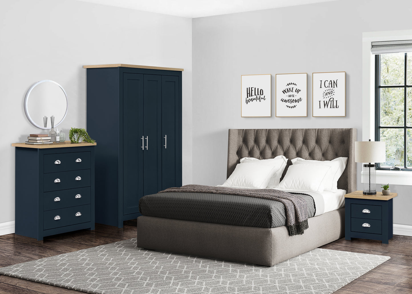 Highgate 2 Drawer Bedside