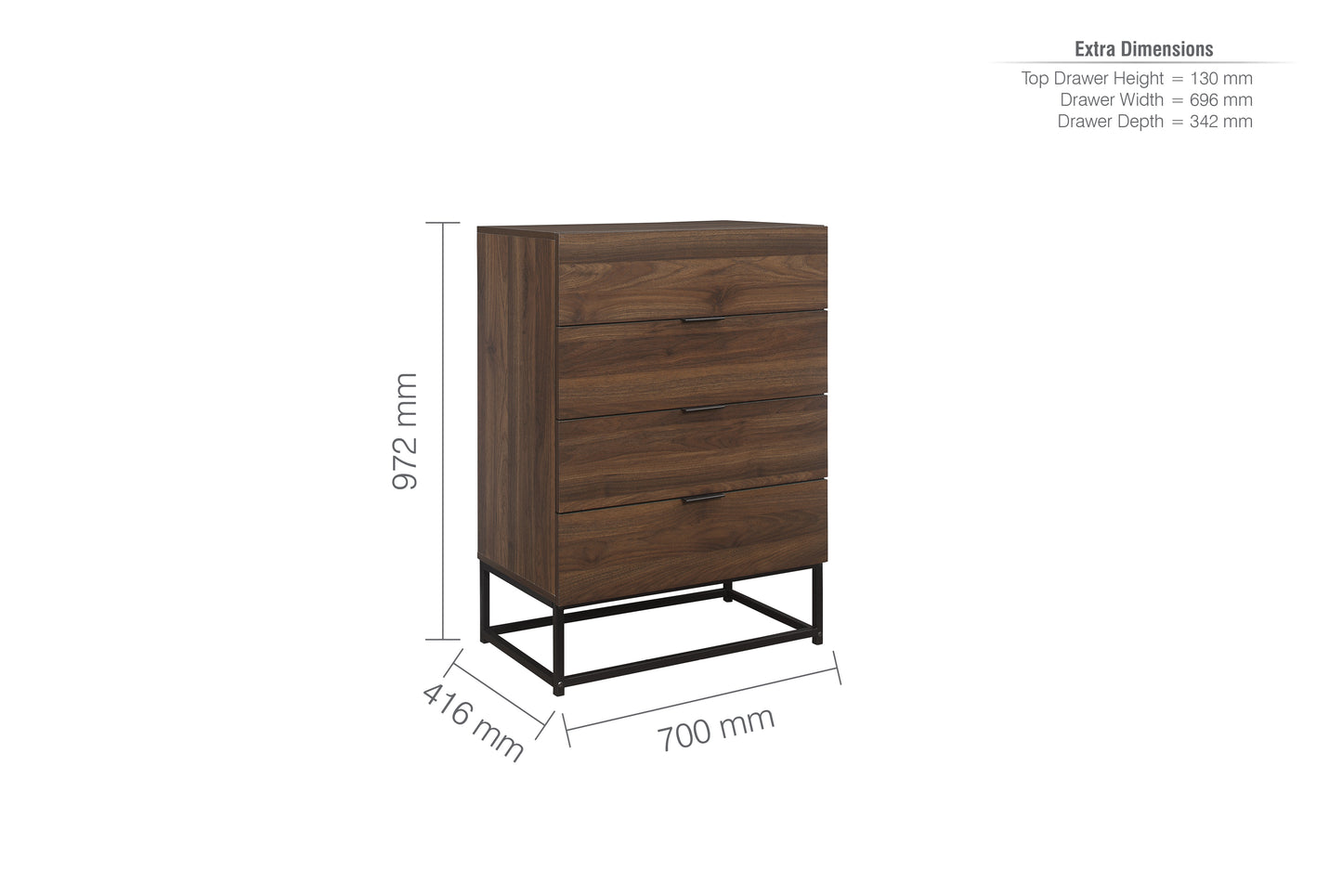Houston 4 Drawer Chest