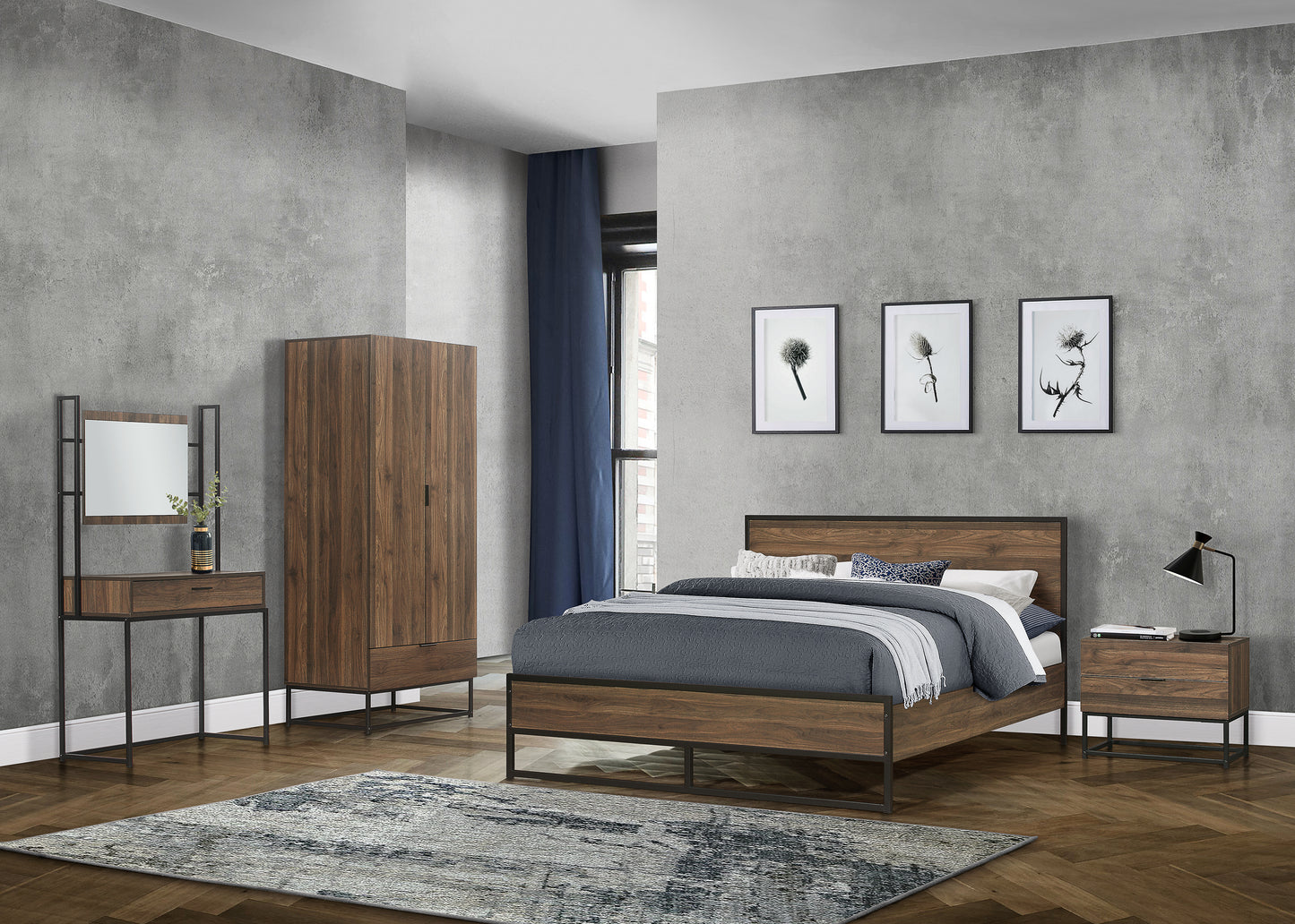 Houston 2 Drawer Bedside