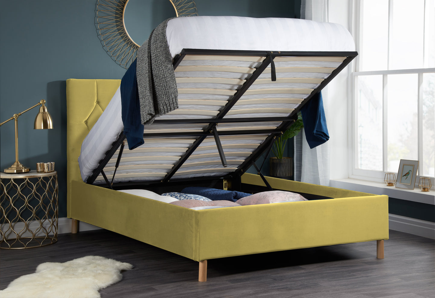 Loxley Small Double Ottoman Bed
