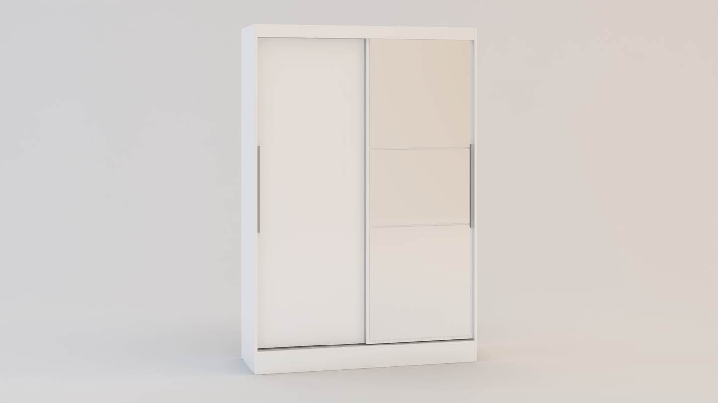 Lynx 2 Door Sliding Wardrobe With Mirror