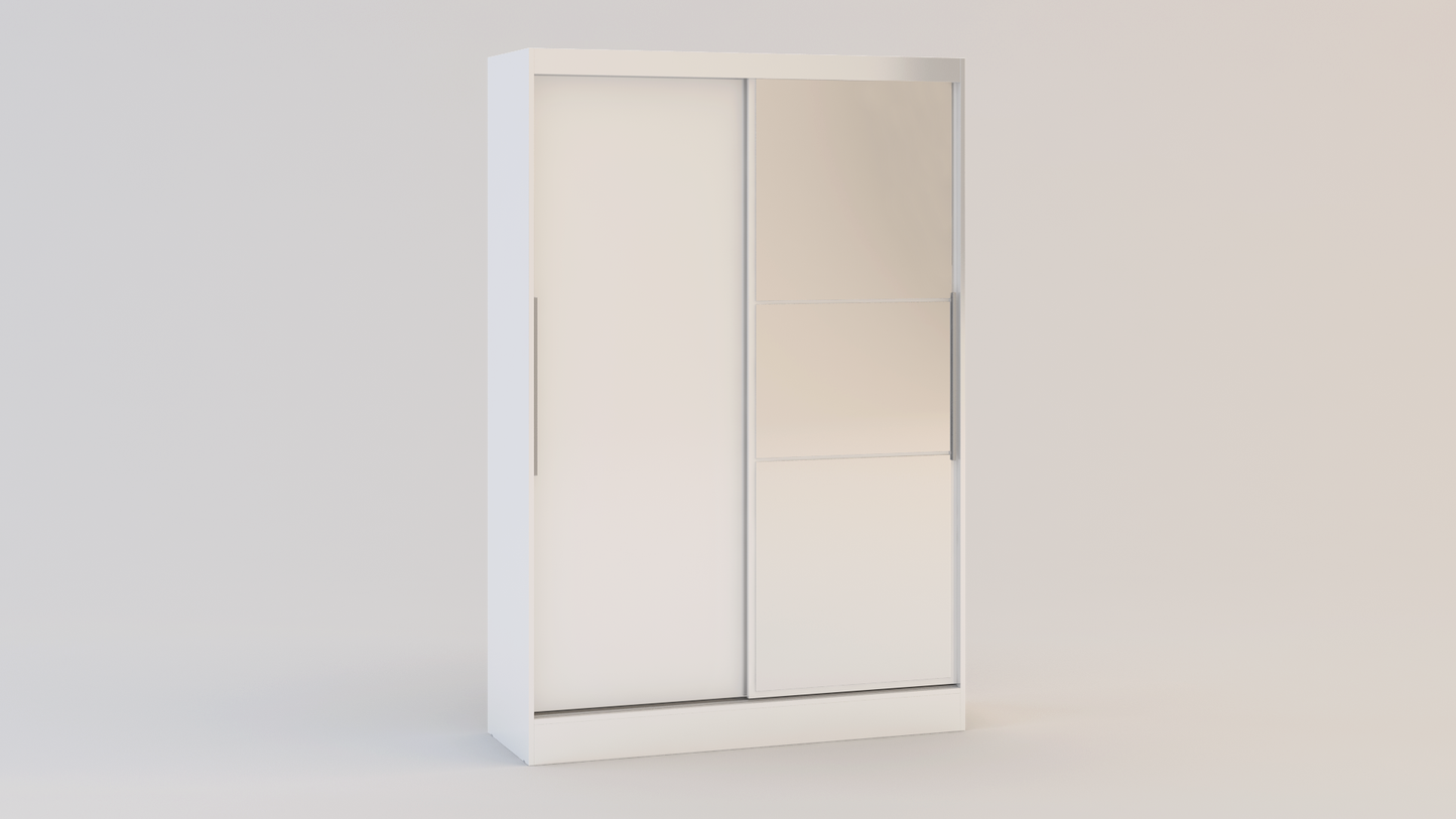 Lynx 2 Door Sliding Wardrobe With Mirror