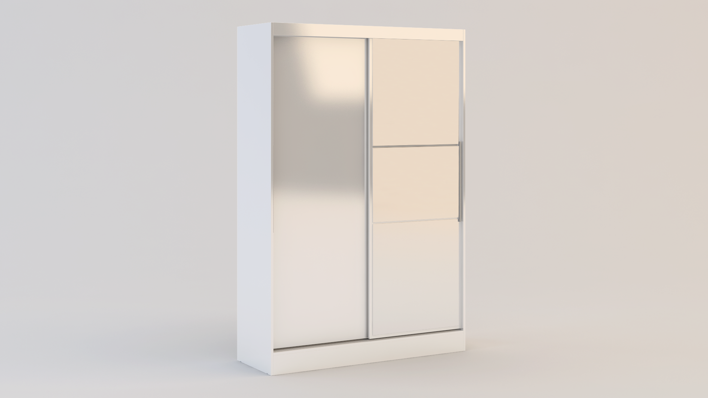 Lynx 2 Door Sliding Wardrobe With Mirror