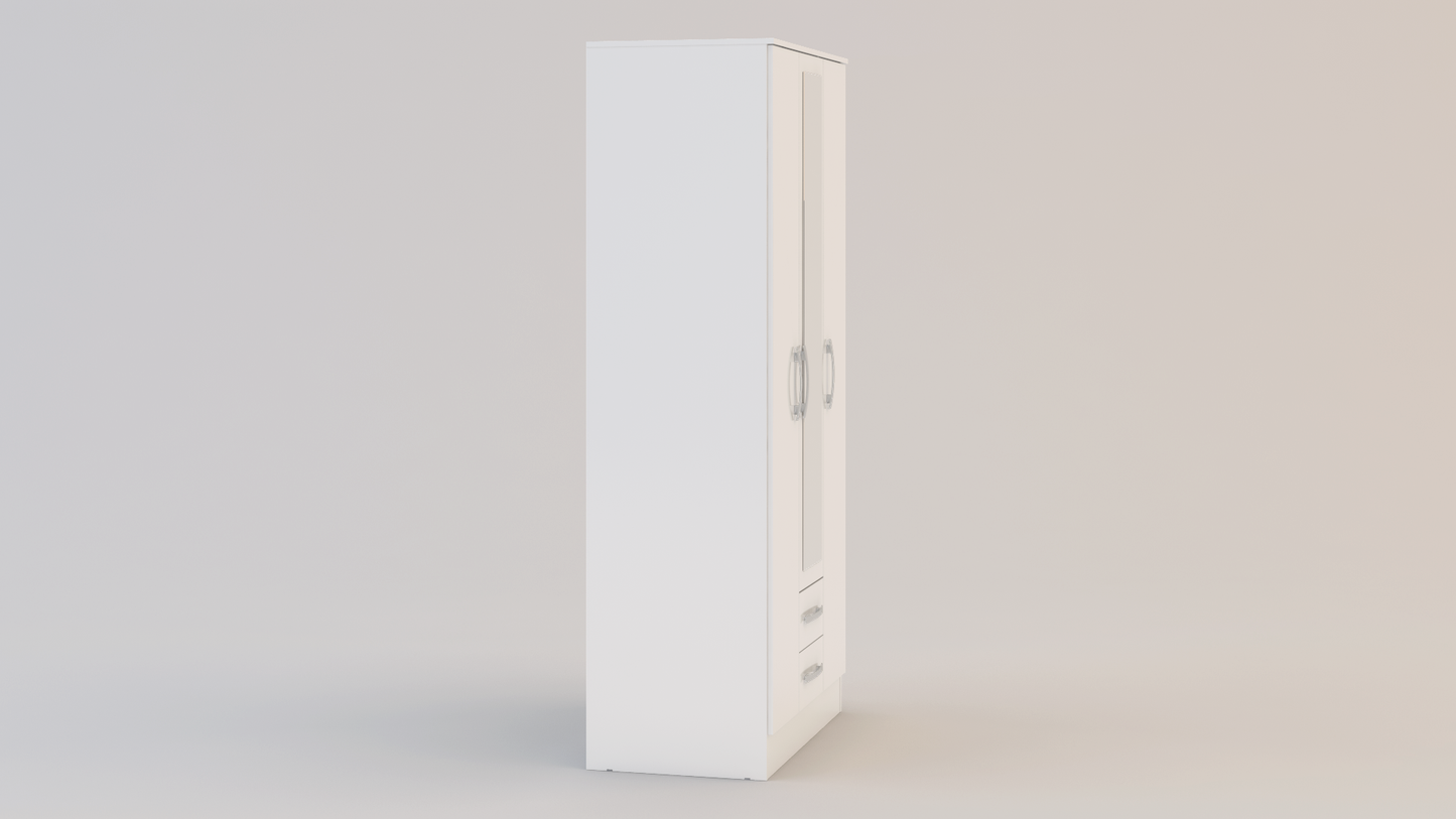 Lynx 3 Door 2 Drawer Wardrobe With Mirror