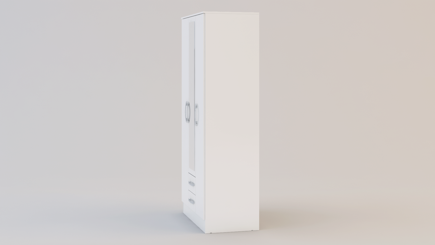 Lynx 3 Door 2 Drawer Wardrobe With Mirror