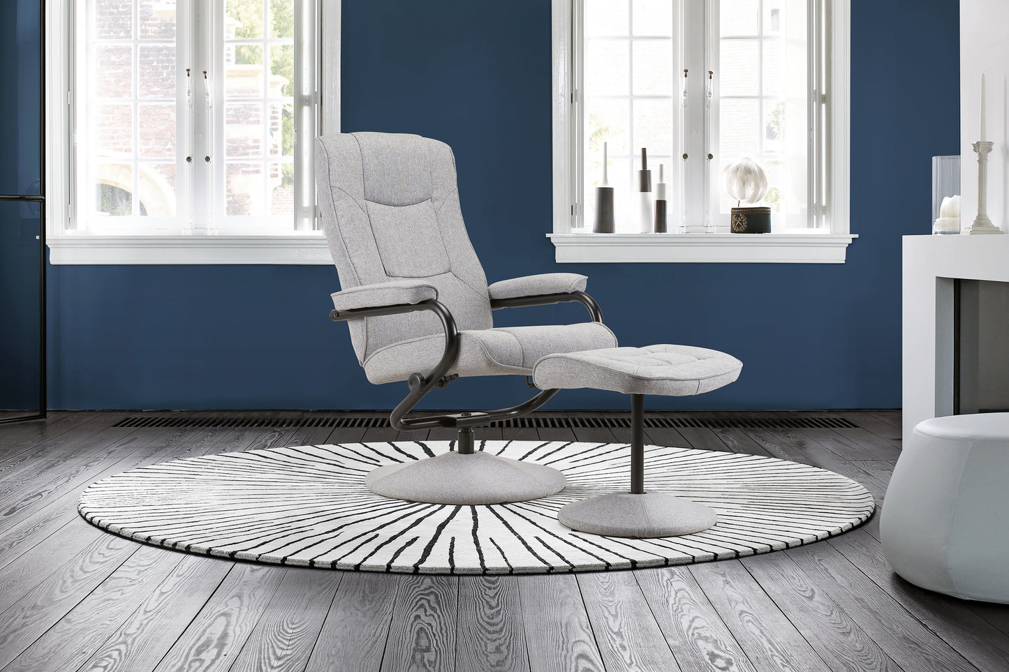 Memphis Swivel Chair & Footstool