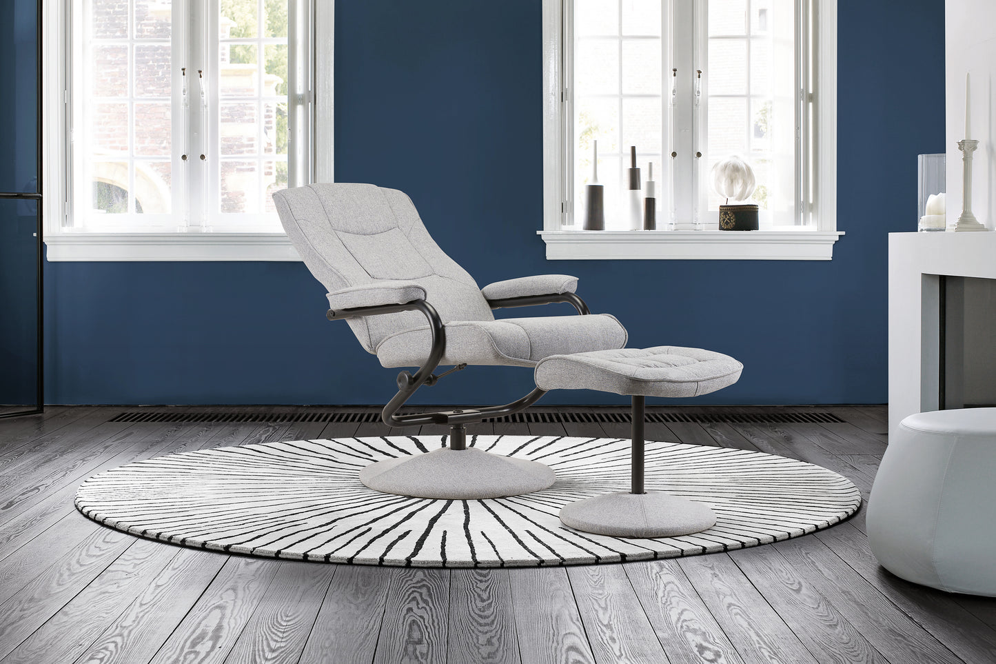 Memphis Swivel Chair & Footstool