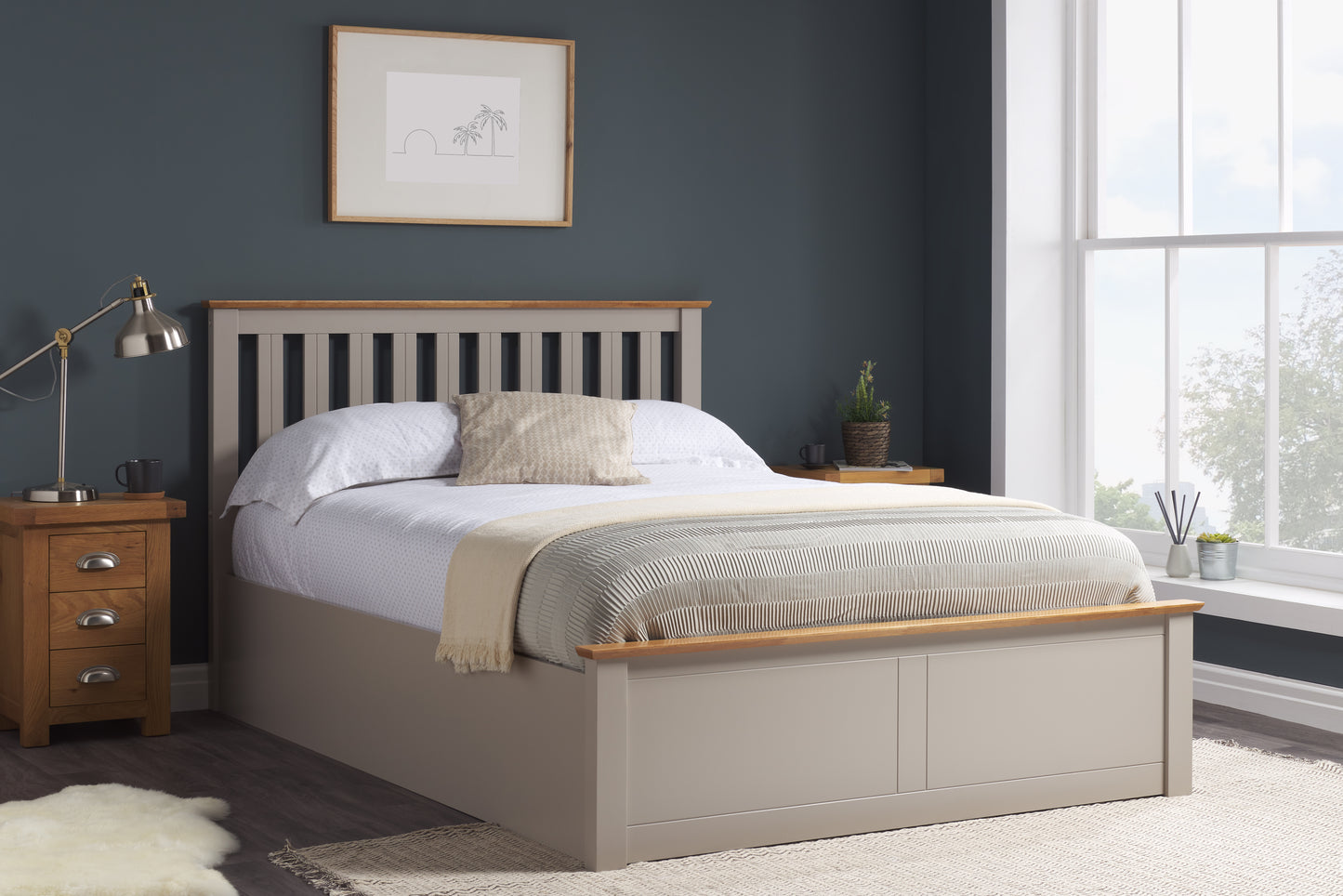 Phoenix Small Double Ottoman Bed