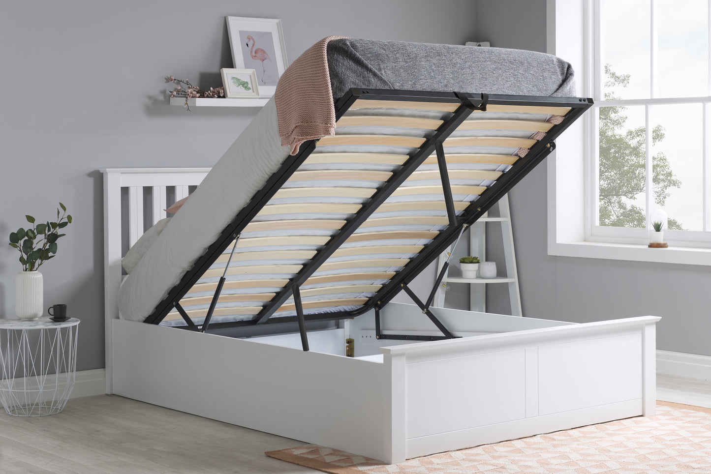 Phoenix Small Double Ottoman Bed