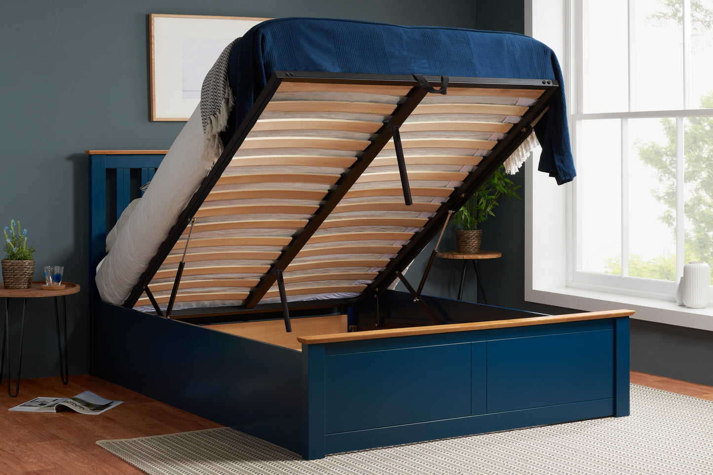 Phoenix Small Double Ottoman Bed