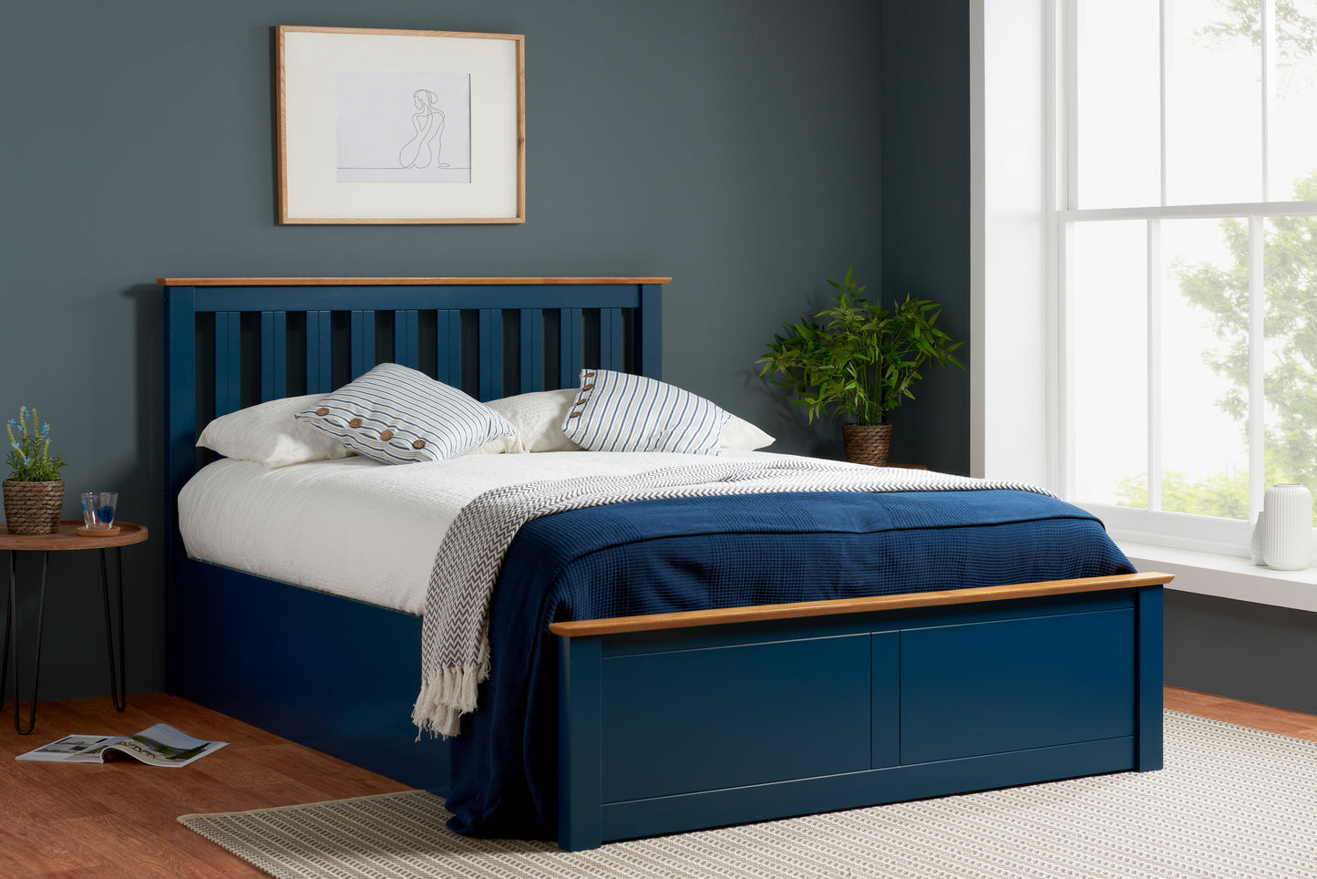 Phoenix Small Double Ottoman Bed