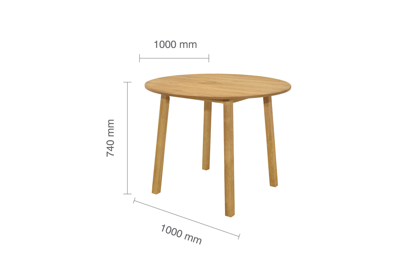 Pickworth Round Dining Set with 2 Upton Chairs