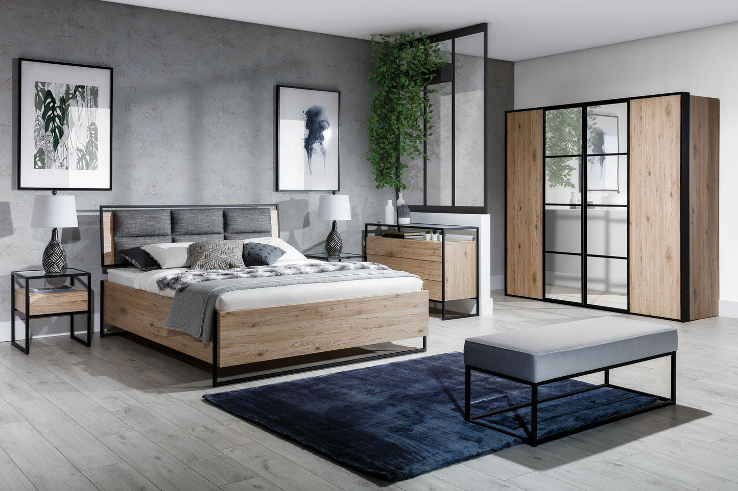Glass Loft Chest of Drawers with Glass Tabletop