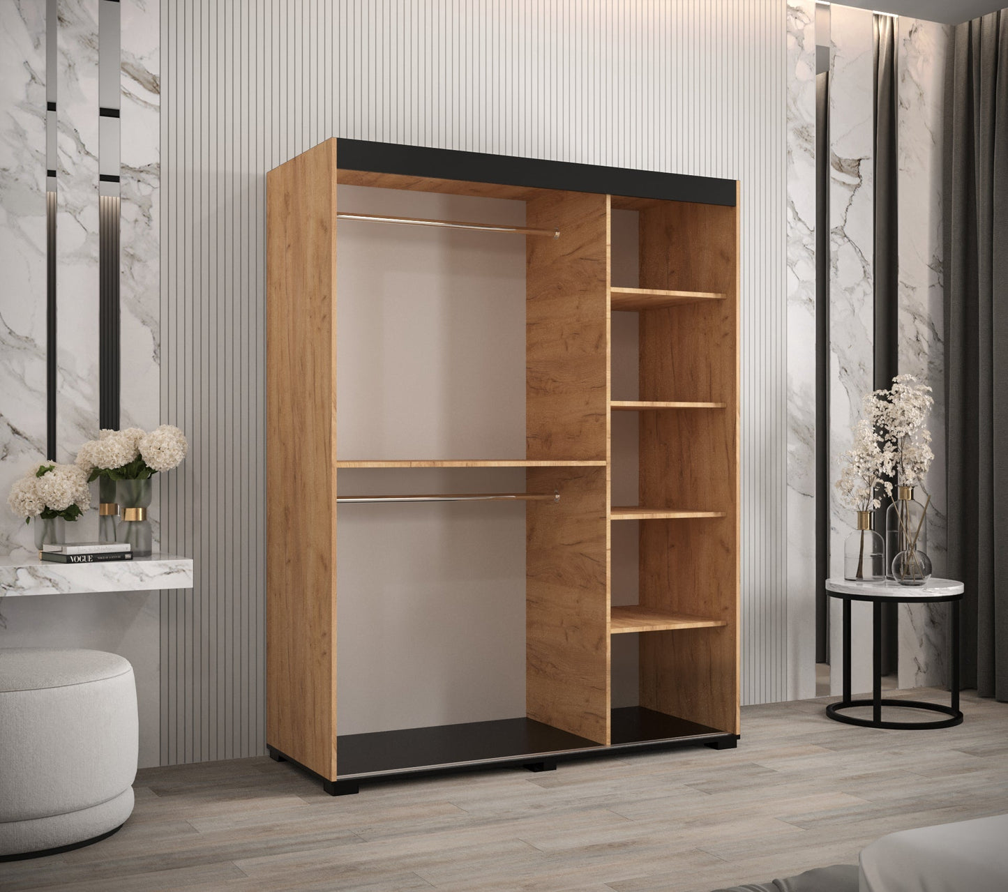 Bergamo V1 Sliding Door Wardrobe 150cm