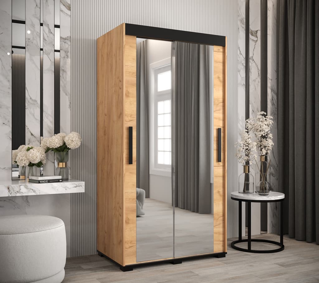 Bergamo T3 Sliding Door Wardrobe 100cm