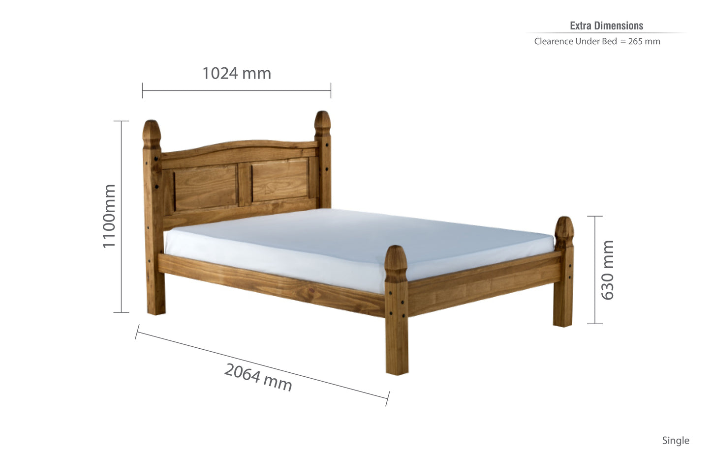 Corona Low End Single Bed