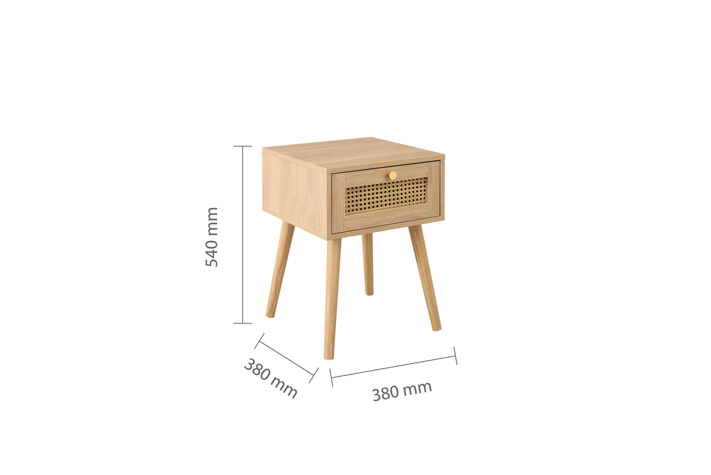 Croxley 1 Drawer Rattan Bedside