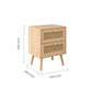 Croxley 2 Drawer Rattan Bedside