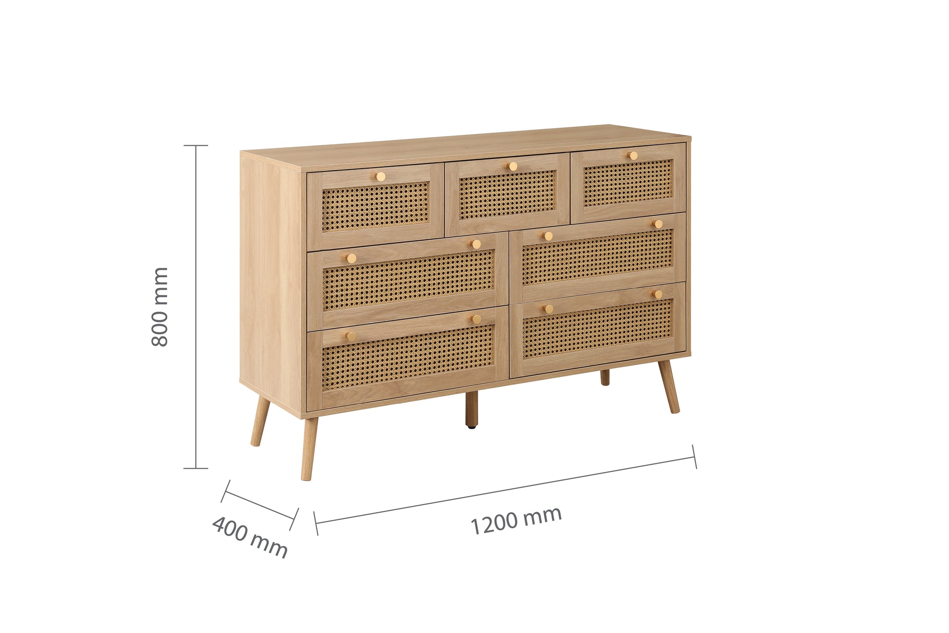 Croxley 7 Drawer Rattan Chest