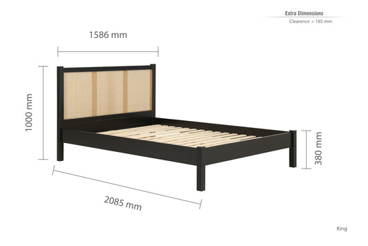 Croxley King Rattan Bed