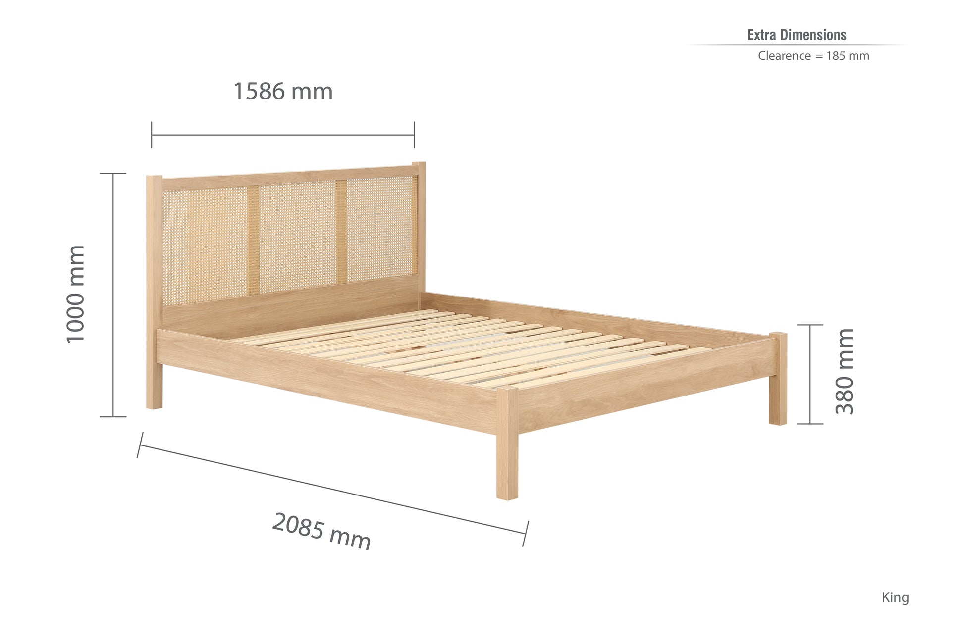 Croxley King Rattan Bed