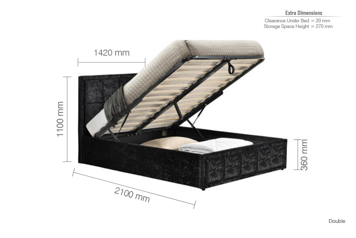 Hannover Double Ottoman Bed