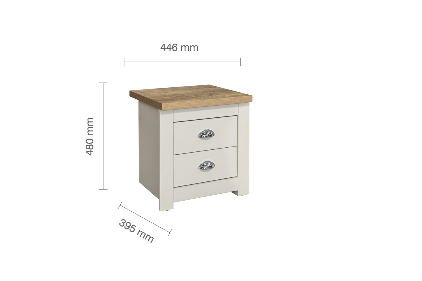 Highgate 2 Drawer Bedside