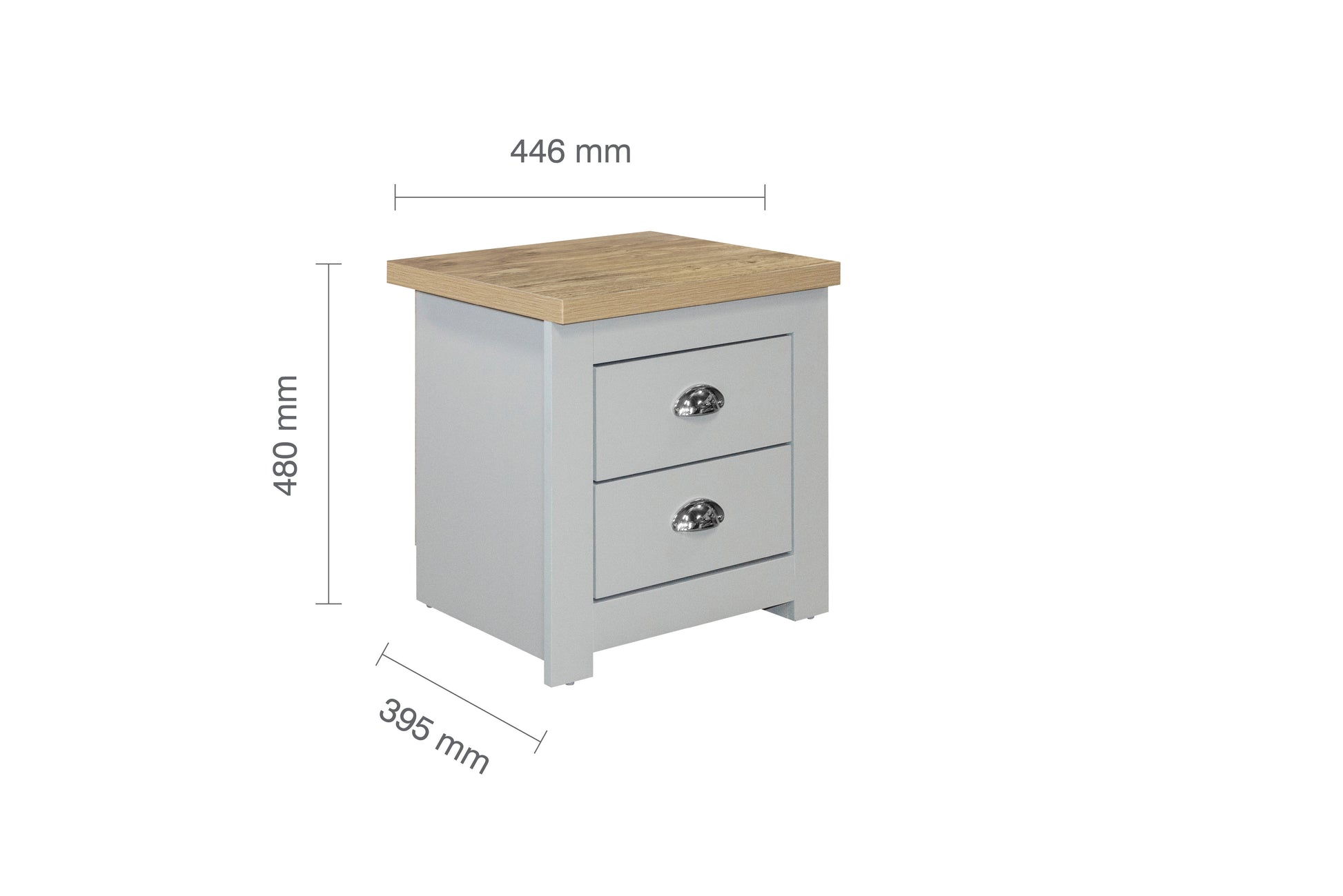 Highgate 2 Drawer Bedside