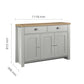 Highgate 3 Door 2 Drawer Sideboard