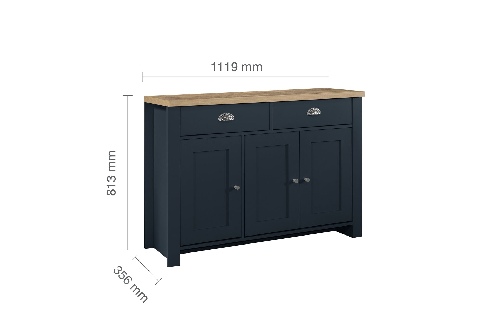 Highgate 3 Door 2 Drawer Sideboard