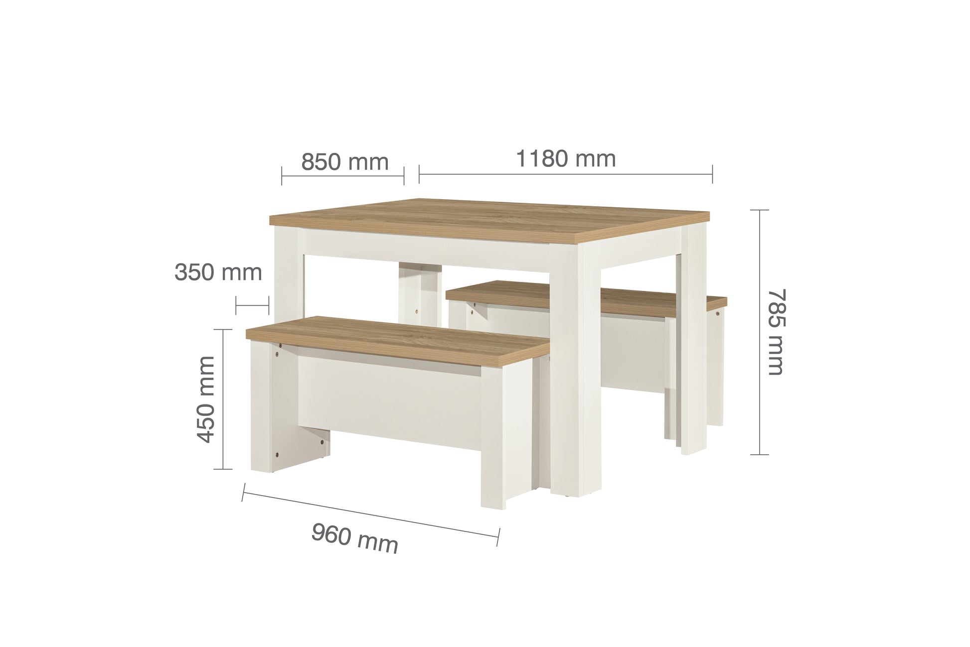 Highgate Dining Table & Bench Set