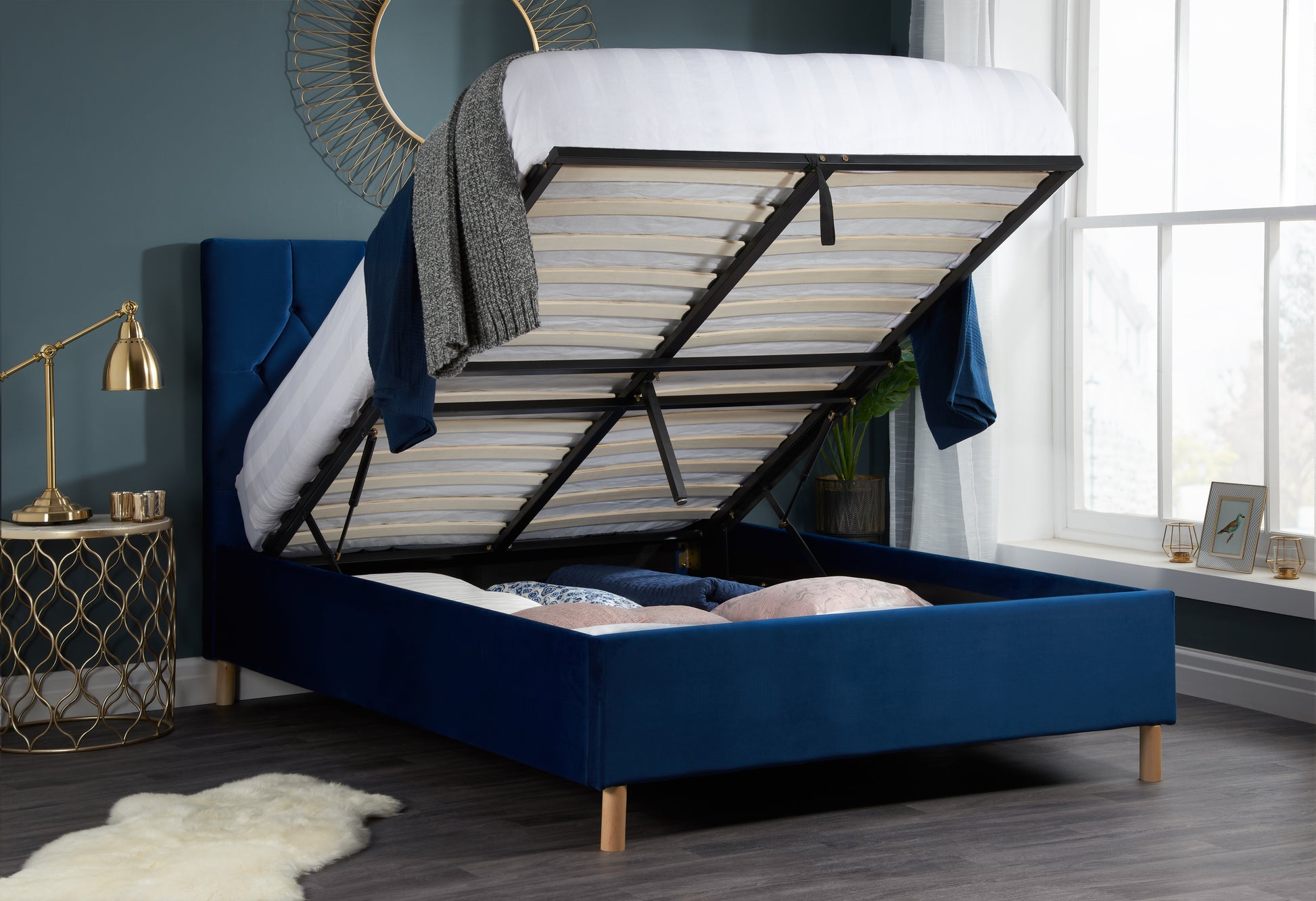 Loxley Small Double Ottoman Bed