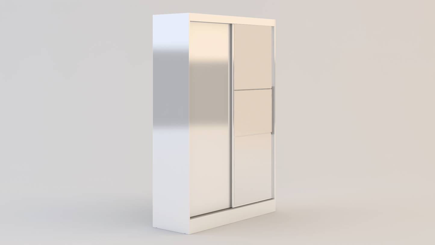 Lynx 2 Door Sliding Wardrobe With Mirror