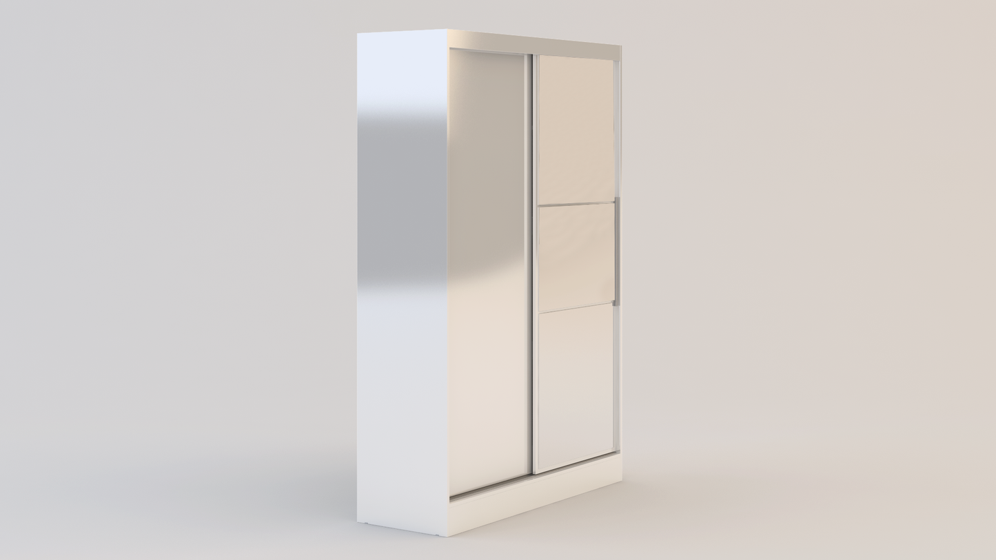 Lynx 2 Door Sliding Wardrobe With Mirror