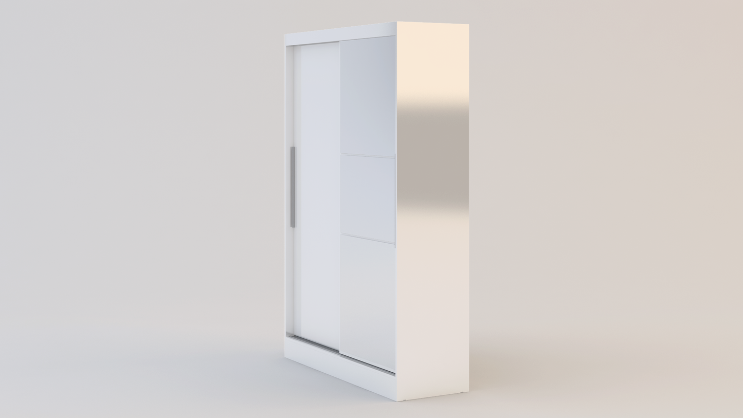 Lynx 2 Door Sliding Wardrobe With Mirror