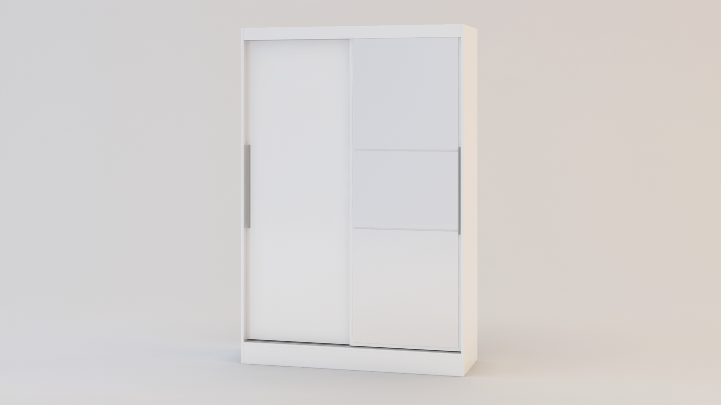 Lynx 2 Door Sliding Wardrobe With Mirror