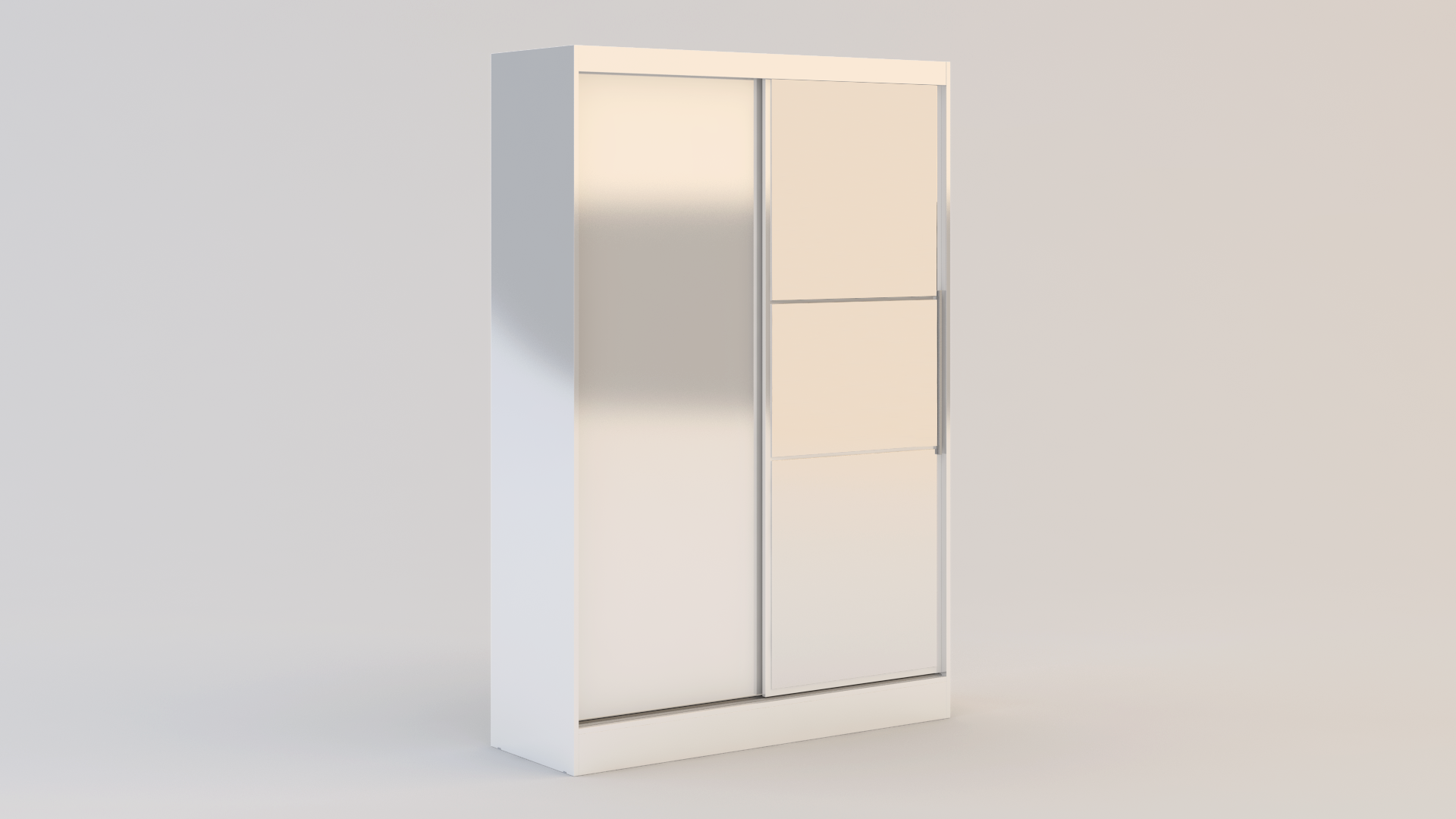 Lynx 2 Door Sliding Wardrobe With Mirror