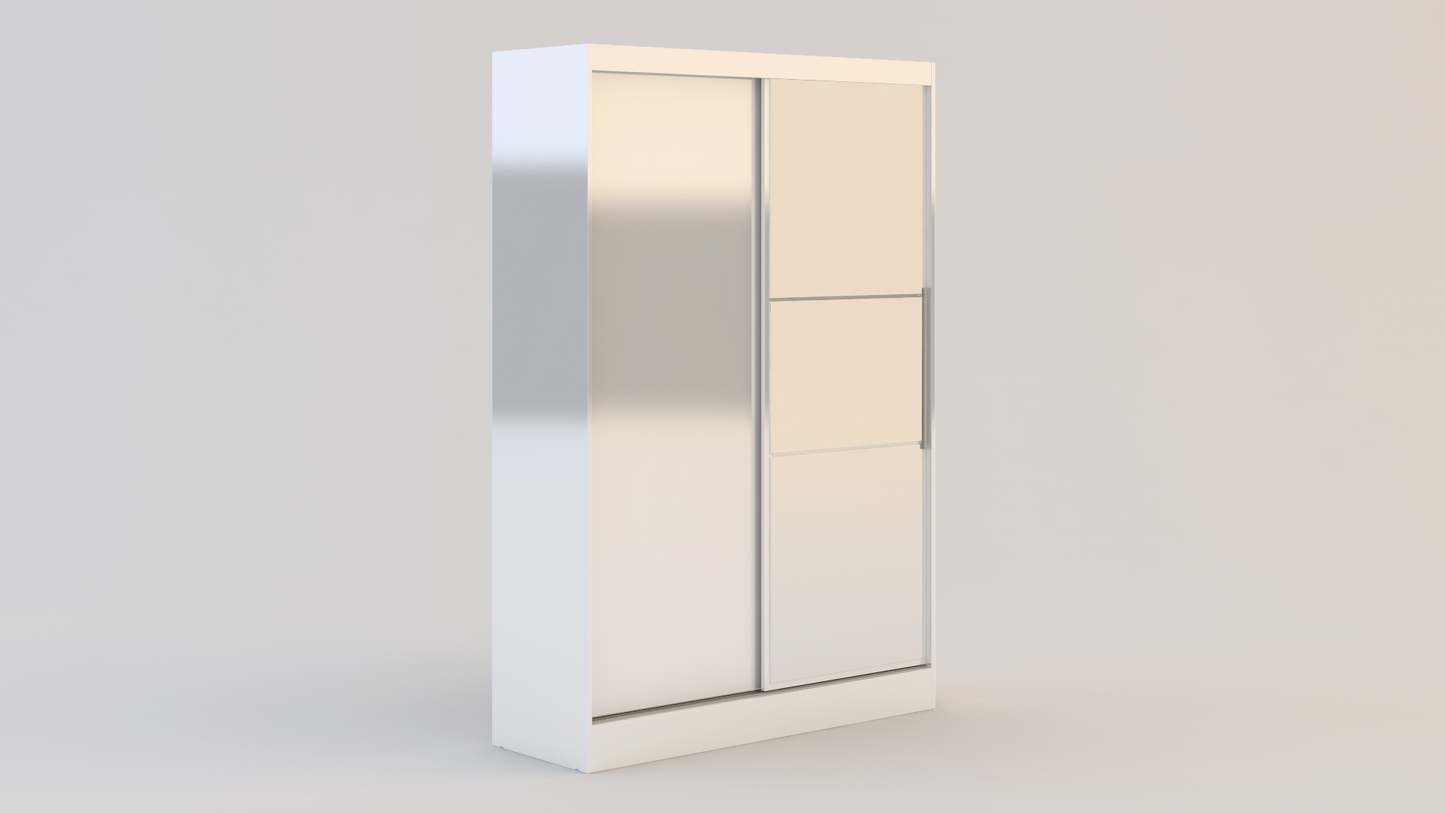 Lynx 2 Door Sliding Wardrobe With Mirror