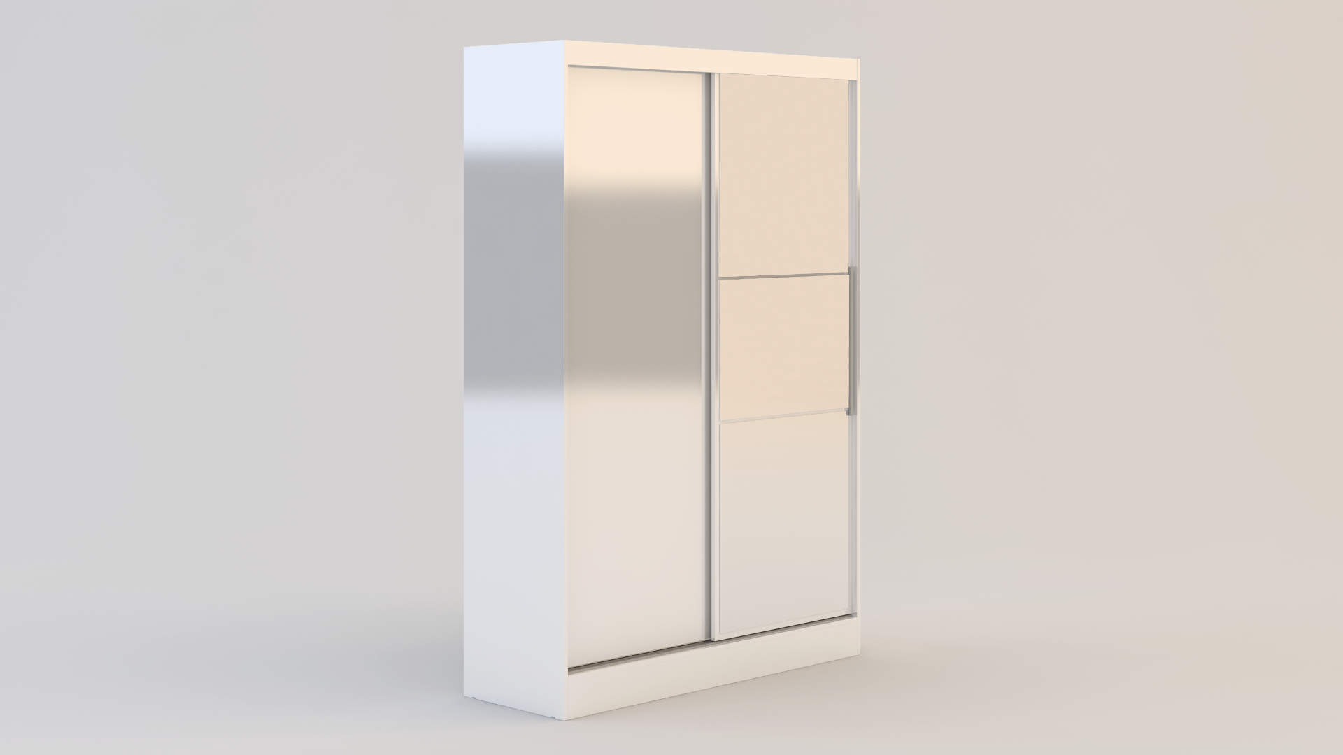 Lynx 2 Door Sliding Wardrobe With Mirror