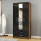 Lynx 3 Door 2 Drawer Wardrobe With Mirror