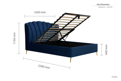 Lottie Double Ottoman Bed