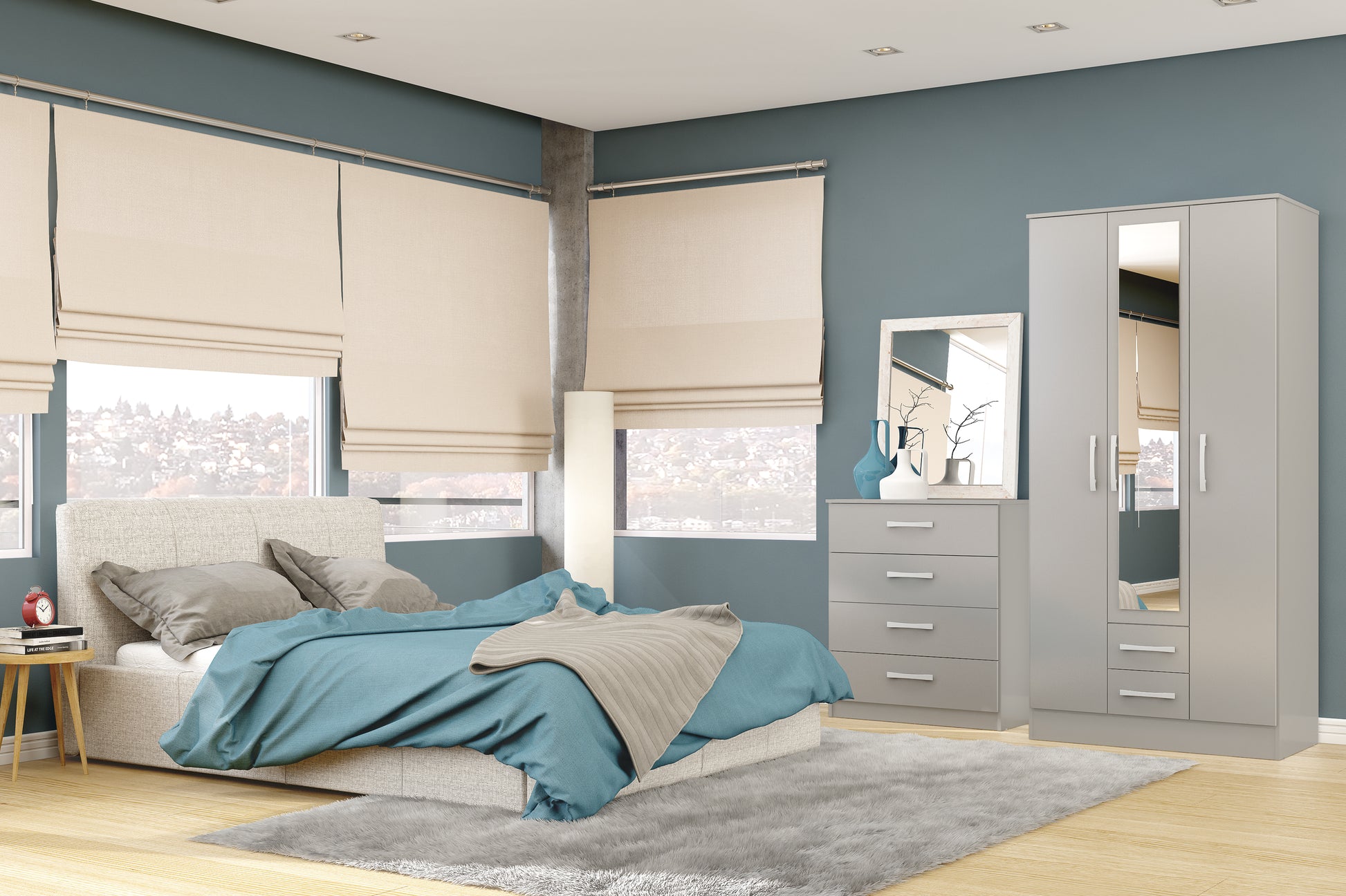 Lynx 2 Door Sliding Wardrobe With Mirror