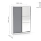 Lynx 2 Door Sliding Wardrobe With Mirror