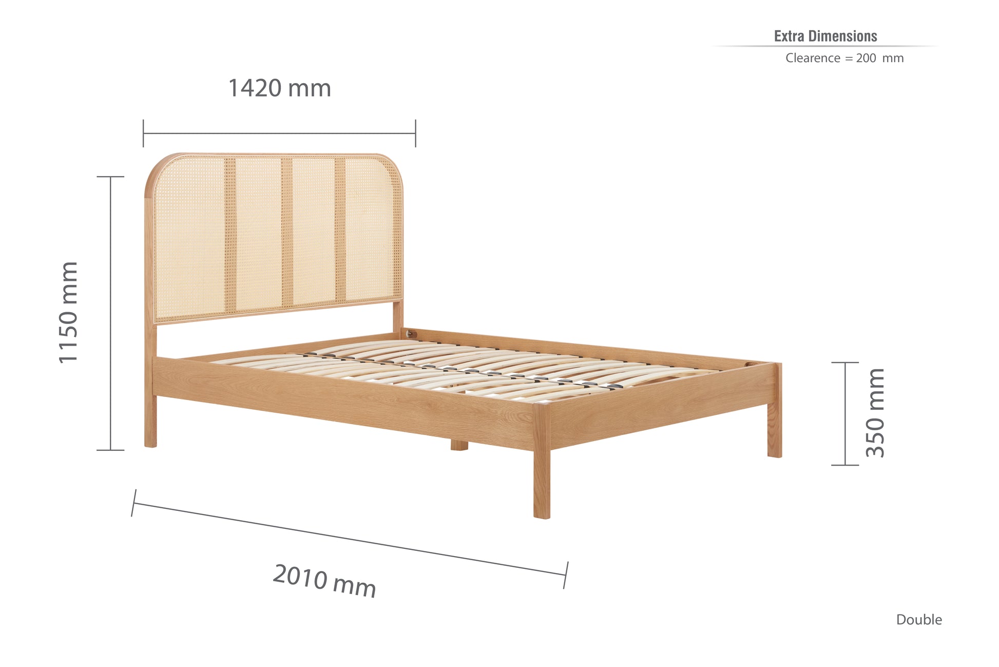 Margot Double Rattan Bed