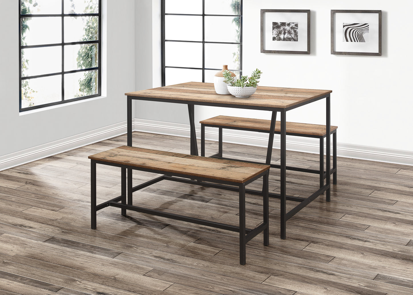 Urban Dining Table & Bench Set